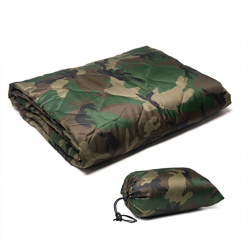 Prešívaná deka BDU Camo, prenosná, US Jungle Light, letná bavlnená, jednolôžková, stlačiteľná, kempingová deka, prateľná