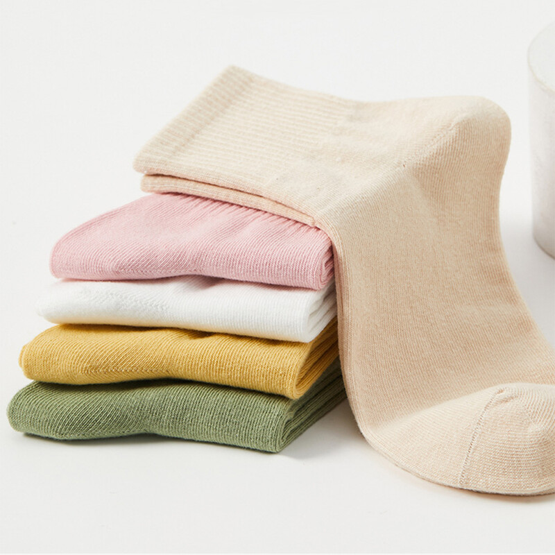 3 perechi de șosete pentru femei, 100% bumbac, primăvară, vară, șosete scurte casual, dezodorizare, șosete sportive confortabile, de culoare solidă, trimitere rapidă