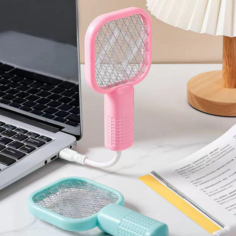 Viac scén Elektrický šok Mosquito Swatter Trap Pest Control UV svetlo Mini Insect Racket Prenosná USB Mosquito Killer Lampa