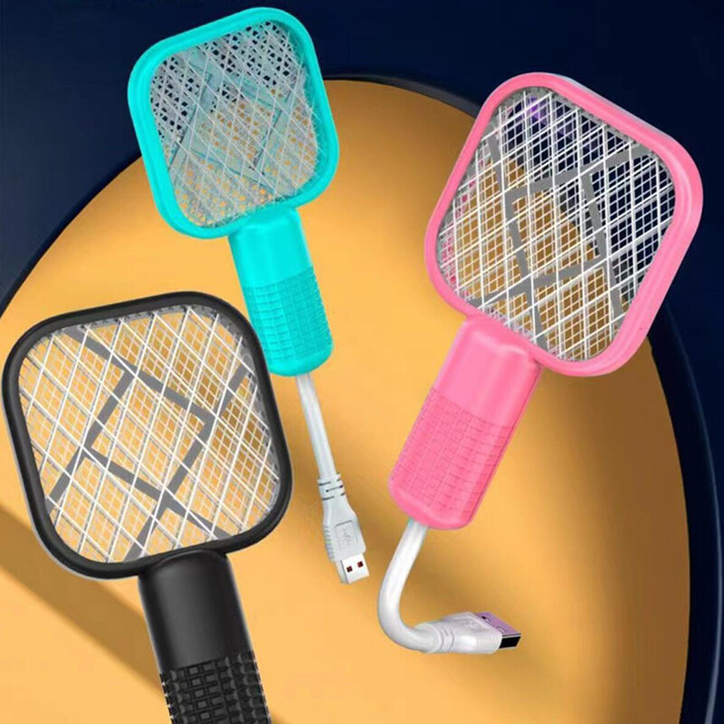 Viac scén Elektrický šok Mosquito Swatter Trap Pest Control UV svetlo Mini Insect Racket Prenosná USB Mosquito Killer Lampa