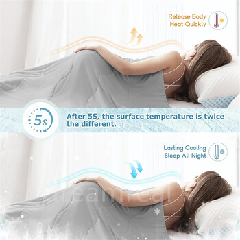 Premium κουβέρτα ψύξης Smooth Air Confition Comforter Ελαφρύ καλοκαιρινό πάπλωμα διπλής όψης Arc-Chill Cold Tech ύφασμα που πλένεται