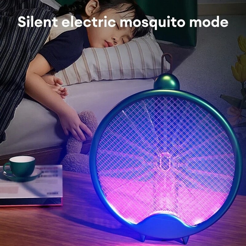Skladací elektrický zabijak komárov, mucholapka, USB nabíjateľná raketa na komáre, zabijak hmyzu s UV svetlom, zabijak hmyzu 3000V