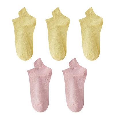 10 vienetų = 5 poros moteriškos kojinės laisvalaikio kvėpuojančios aukštos kokybės kojinės vasarinės žemo kirpimo medvilninės plonos trumpos elastinės sox kalcetinos