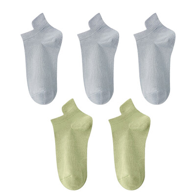 10 vienetų = 5 poros moteriškos kojinės laisvalaikio kvėpuojančios aukštos kokybės kojinės vasarinės žemo kirpimo medvilninės plonos trumpos elastinės sox kalcetinos