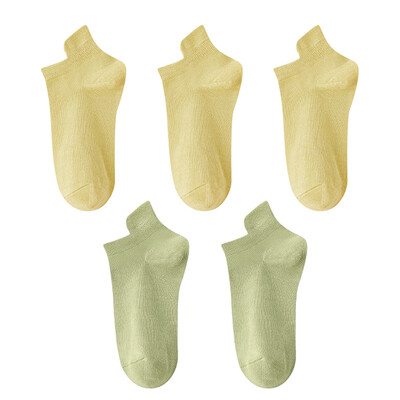 10 vienetų = 5 poros moteriškos kojinės laisvalaikio kvėpuojančios aukštos kokybės kojinės vasarinės žemo kirpimo medvilninės plonos trumpos elastinės sox kalcetinos