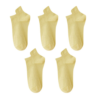 10 vienetų = 5 poros moteriškos kojinės laisvalaikio kvėpuojančios aukštos kokybės kojinės vasarinės žemo kirpimo medvilninės plonos trumpos elastinės sox kalcetinos