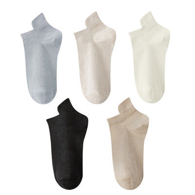 10 vienetų = 5 poros moteriškos kojinės laisvalaikio kvėpuojančios aukštos kokybės kojinės vasarinės žemo kirpimo medvilninės plonos trumpos elastinės sox kalcetinos