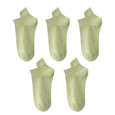 10 vienetų = 5 poros moteriškos kojinės laisvalaikio kvėpuojančios aukštos kokybės kojinės vasarinės žemo kirpimo medvilninės plonos trumpos elastinės sox kalcetinos