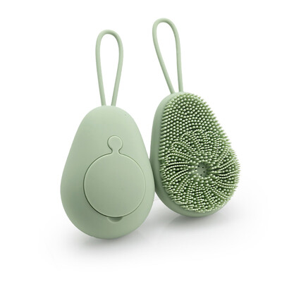 Silikónová mäkká exfoliačná telová sprchová čistiaca kefa z lufy, doplniteľná kúpeľňová kefa, ľahko penivá masážna kefa, kúpeľňové nástroje