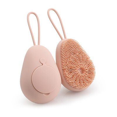 Silikónová mäkká exfoliačná telová sprchová čistiaca kefa z lufy, doplniteľná kúpeľňová kefa, ľahko penivá masážna kefa, kúpeľňové nástroje