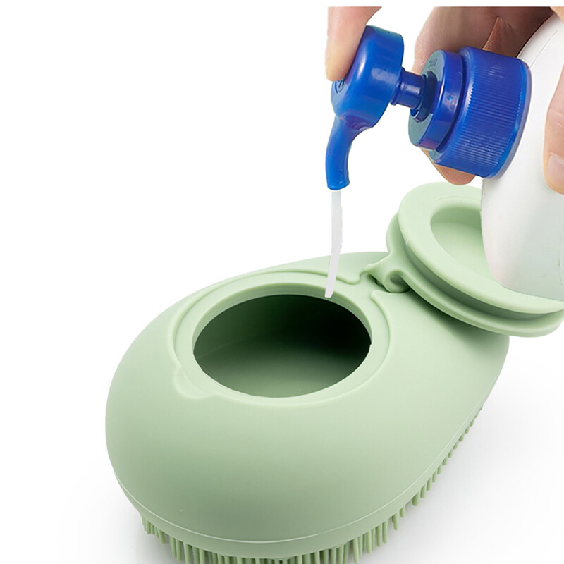 Silikónová mäkká exfoliačná telová sprchová čistiaca kefa z lufy, doplniteľná kúpeľňová kefa, ľahko penivá masážna kefa, kúpeľňové nástroje