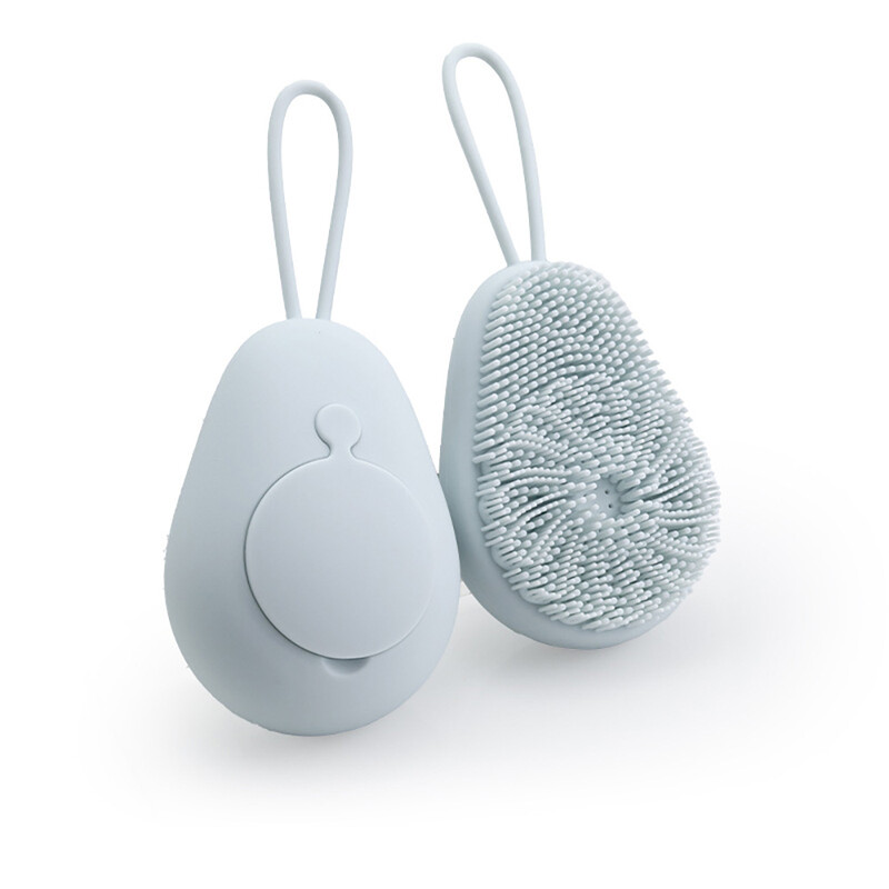Silikónová mäkká exfoliačná telová sprchová čistiaca kefa z lufy, doplniteľná kúpeľňová kefa, ľahko penivá masážna kefa, kúpeľňové nástroje
