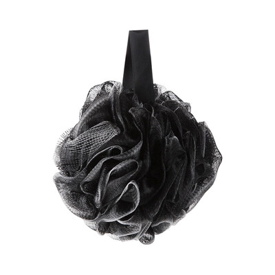 Burete cu spumă din plasă de duș Scrubber exfoliant pentru baie neagră Minge cu bule pentru curățarea pielii pentru corp Instrument de curățare Accesorii pentru baie