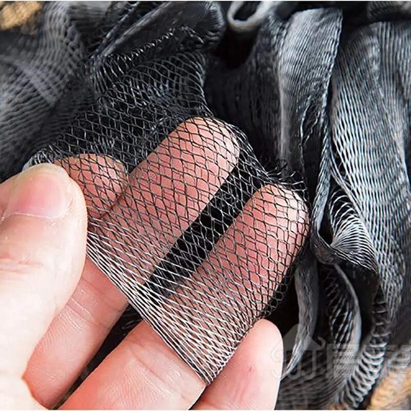 Burete cu spumă din plasă de duș Scrubber exfoliant pentru baie neagră Minge cu bule pentru curățarea pielii pentru corp Instrument de curățare Accesorii pentru baie