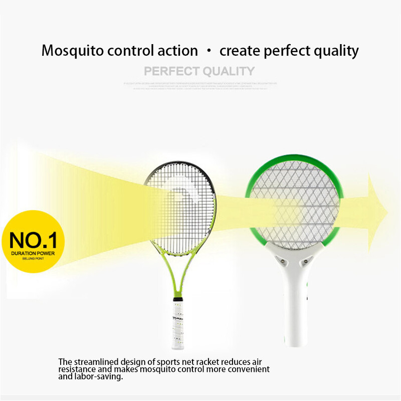 Elektromos Mosquito Swatter Lila Csábító Lámpa Hordozható Hálószoba kültéri poloskazárak Mosquito Racket Kézi