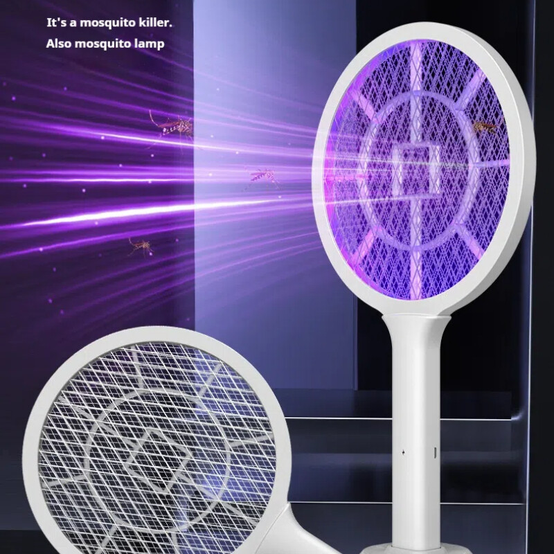 USB įkraunamas uodų smogtuvo šviesos banga, sukelianti uodus, ir elektros smūgis uodams naikinti.