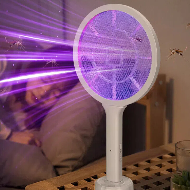 USB įkraunamas uodų smogtuvo šviesos banga, sukelianti uodus, ir elektros smūgis uodams naikinti.