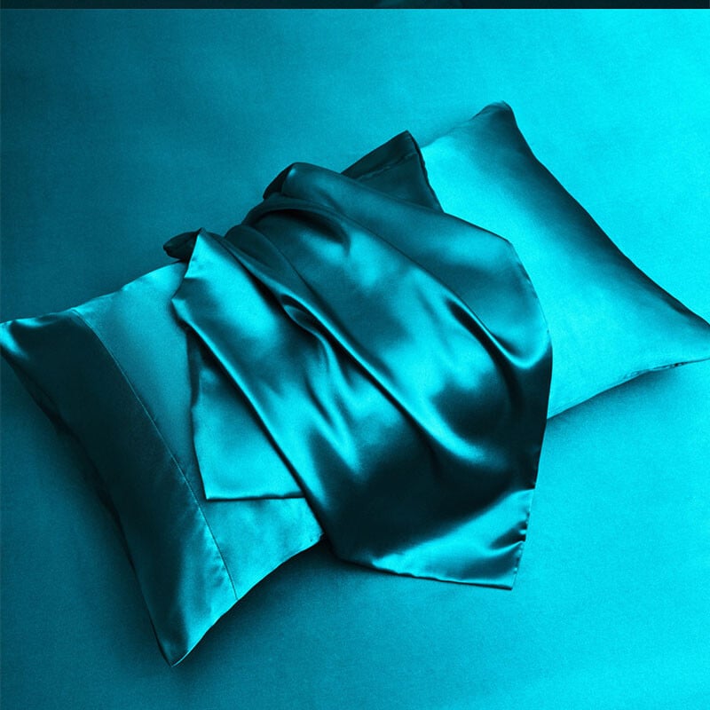 Set de husă de pilotă de lux Set de lenjerie de pat din satin din raion de culoare solidă Include husă de pilota cearșaf plat față de pernă Queen King Size Navă gratuită