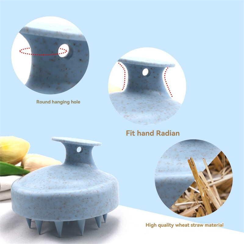 Fejbőr masszázs kefe, szilikon sampon kefe, hosszú haj sampon fésűs fejbőr kefe - Szalon Beauty Tool Fürdőszoba kiegészítők