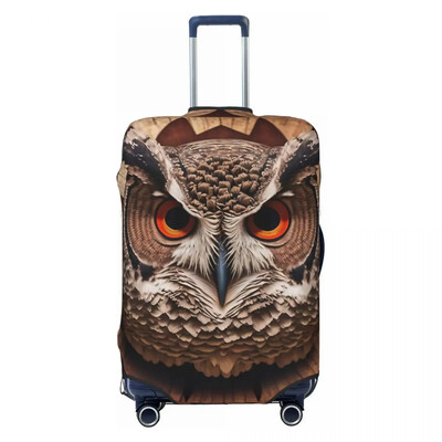 Owl Keeper Of Wisdom Print Bagāžas aizsargājošie putekļu pārsegi Elastīgi ūdensnecaurlaidīgi 18-32 collu čemodāna pārsega ceļojumu piederumi