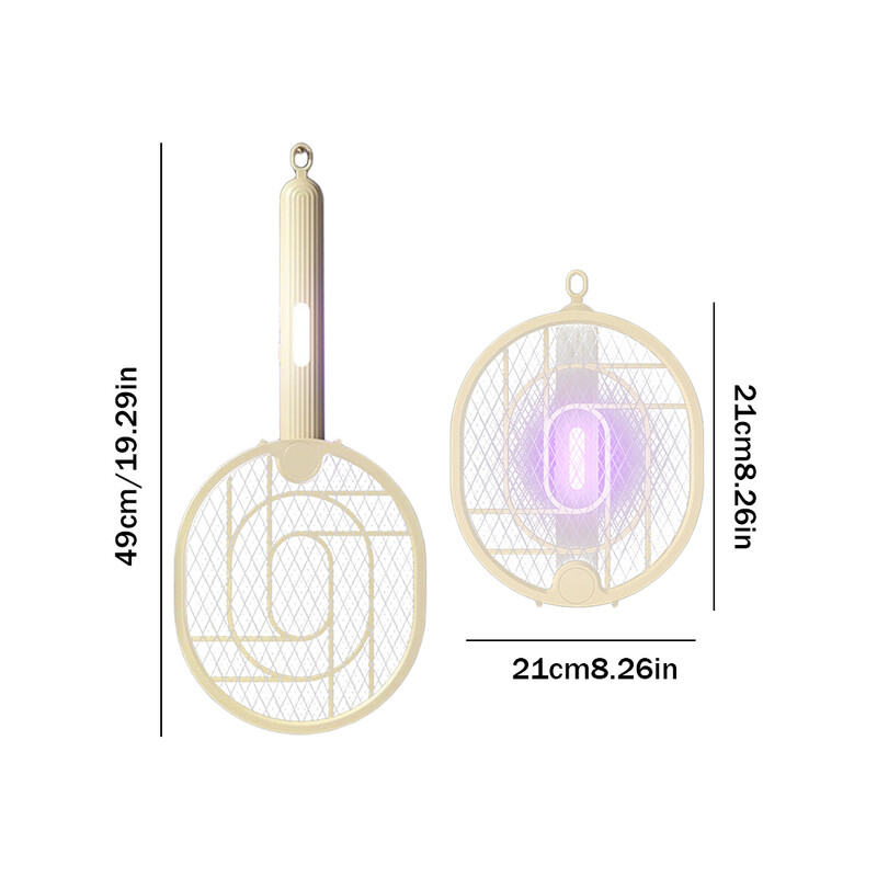 Neli-ühes elektriline sääsetapja, käeshoitav kokkupandav kärbsepüünis, seinale paigaldatav USB-laadimine DC3000V koduköögi jaoks