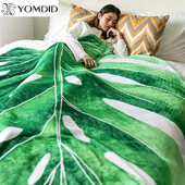 Σούπερ μαλακή κουβέρτα με γιγαντιαία φύλλα για καναπέ κρεβατιού Φυτική κουβέρτα Gloriosum Διακόσμηση σπιτιού που ρίχνει ζεστή πετσέτα καναπέ Χριστουγεννιάτικο δώρο Cobertor