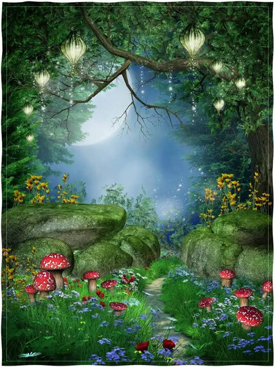 Unistav metsatekk Looduspuu populaarsed päkapikud viskavad sileda pehme hubase prindiga tekk diivanile tooli voodile Kontori sünnipäevakingitused