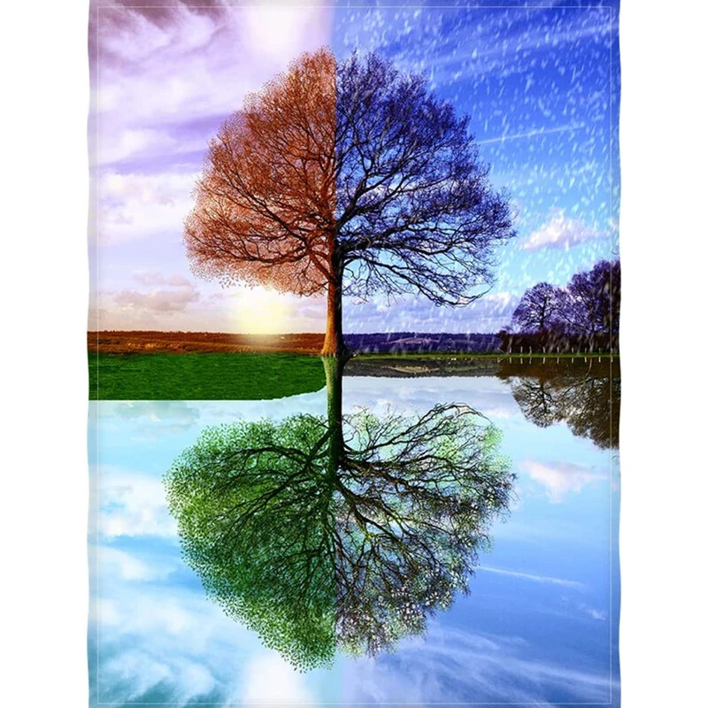 Unistav metsatekk Looduspuu populaarsed päkapikud viskavad sileda pehme hubase prindiga tekk diivanile tooli voodile Kontori sünnipäevakingitused