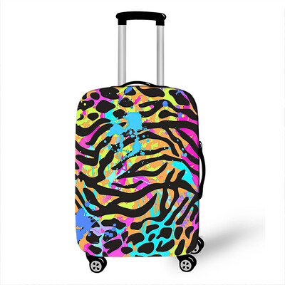 Tigris Leopárd Kígyó Krokodil Zebra csíkok Nyomtatott Csomagvédő Huzat Elasztikus Porálló Bőrönd Védő Huzatok Utazási Kiegészítők