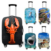 Animal de mare homar / crab / rechin / delfin / broască țestoasă husă pentru bagaje pentru călătorie, plajă, valiză elastică huse de protecție