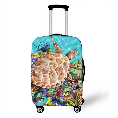 Animal de mare homar / crab / rechin / delfin / broască țestoasă husă pentru bagaje pentru călătorie, plajă, valiză elastică huse de protecție