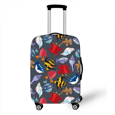 Animal de mare homar / crab / rechin / delfin / broască țestoasă husă pentru bagaje pentru călătorie, plajă, valiză elastică huse de protecție