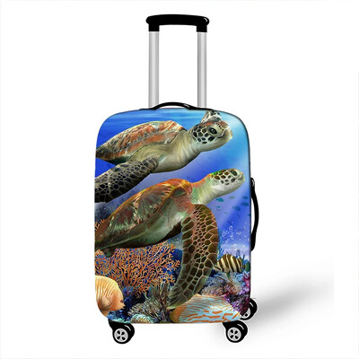 Animal de mare homar / crab / rechin / delfin / broască țestoasă husă pentru bagaje pentru călătorie, plajă, valiză elastică huse de protecție