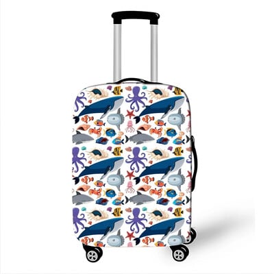 Animal de mare homar / crab / rechin / delfin / broască țestoasă husă pentru bagaje pentru călătorie, plajă, valiză elastică huse de protecție