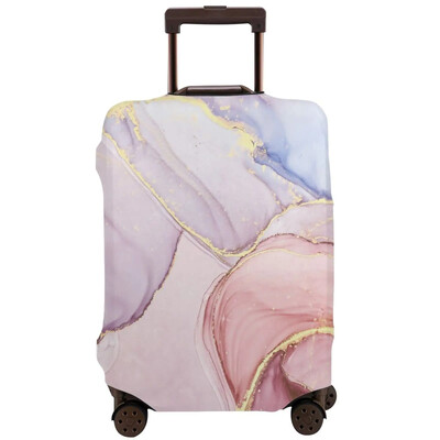 Husă pentru bagaje din marmură aurie, elastică, lavabilă, protector pentru valiză, anti-zgârieturi, pentru valiza de 18-32 inci