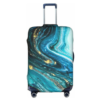 Husă pentru bagaje din marmură aurie, elastică, lavabilă, protector pentru valiză, anti-zgârieturi, pentru valiza de 18-32 inci