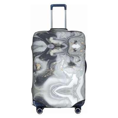 Husă pentru bagaje din marmură aurie, elastică, lavabilă, protector pentru valiză, anti-zgârieturi, pentru valiza de 18-32 inci