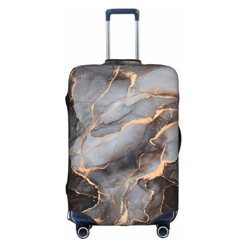 Husă pentru bagaje din marmură aurie, elastică, lavabilă, protector pentru valiză, anti-zgârieturi, pentru valiza de 18-32 inci