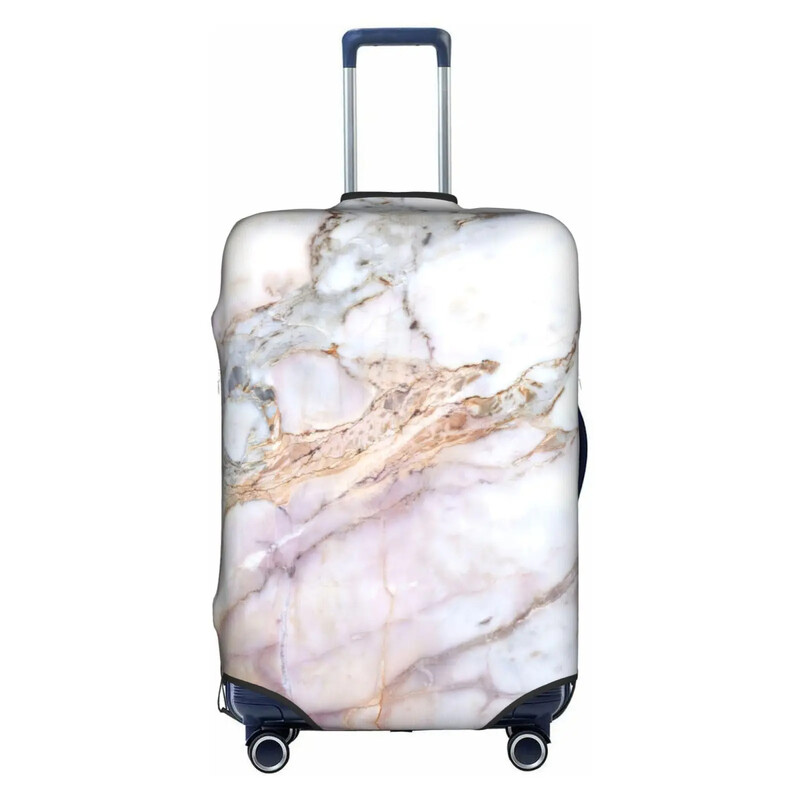 Husă pentru bagaje din marmură aurie, elastică, lavabilă, protector pentru valiză, anti-zgârieturi, pentru valiza de 18-32 inci