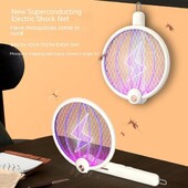 Dc3000v sulankstoma elektrinė uodų raketė, USB, įkraunama nuo uodų žudiko musių naikintuvas su UV šviesa