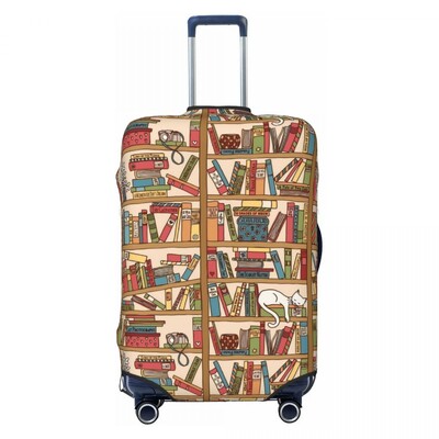 Κάλυμμα βαλίτσας Library Cats Holiday Blue Cats Χρήσιμη θήκη αποσκευών Business Protector