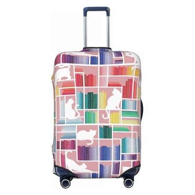 Κάλυμμα βαλίτσας Library Cats Holiday Blue Cats Χρήσιμη θήκη αποσκευών Business Protector