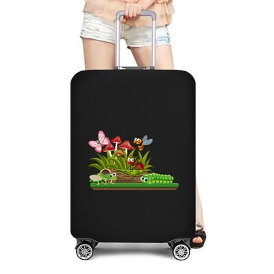 2022 Αξεσουάρ ταξιδιού Κάλυμμα αποσκευών Προστασία βαλίτσας αποσκευών Κάλυμμα σκόνης μανιτάρι εμπριμέ ελαστικότητα θήκη σετ πορτμπαγκάζ αεροσκάφους