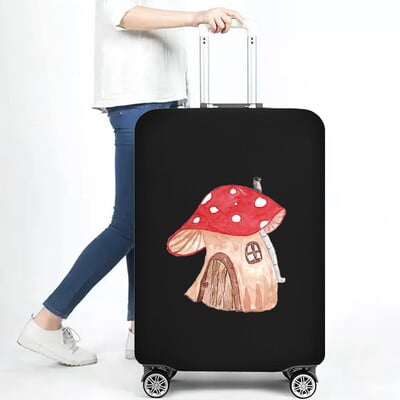 2022 Αξεσουάρ ταξιδιού Κάλυμμα αποσκευών Προστασία βαλίτσας αποσκευών Κάλυμμα σκόνης μανιτάρι εμπριμέ ελαστικότητα θήκη σετ πορτμπαγκάζ αεροσκάφους