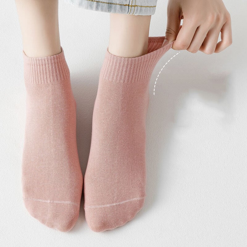 10 pár tömör rövid zokni, kényelmes, kényelmes, mély vágású, legénységi zokni, női harisnya és harisnya