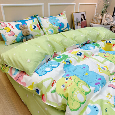 Jaapani euro voodipesukomplekt, kaheinimesevoodi komplekt, tekikott, võrega pestud puuvillane lina, suur kaheinimesevoodi, 4 tükki