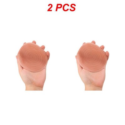 2/1 vnt Silikoninis kūno šveitiklis natūralių šerių odos šveitiklis dušo kempinės šepetėlis vaikams suaugusiems vonios dušo šepetėlis