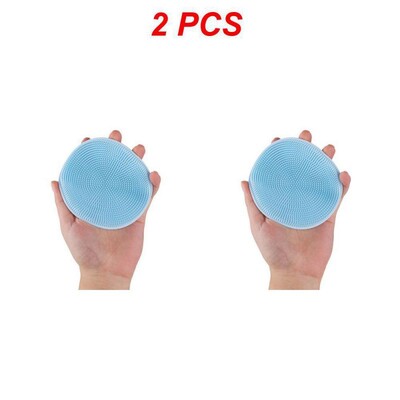 2/1 vnt Silikoninis kūno šveitiklis natūralių šerių odos šveitiklis dušo kempinės šepetėlis vaikams suaugusiems vonios dušo šepetėlis