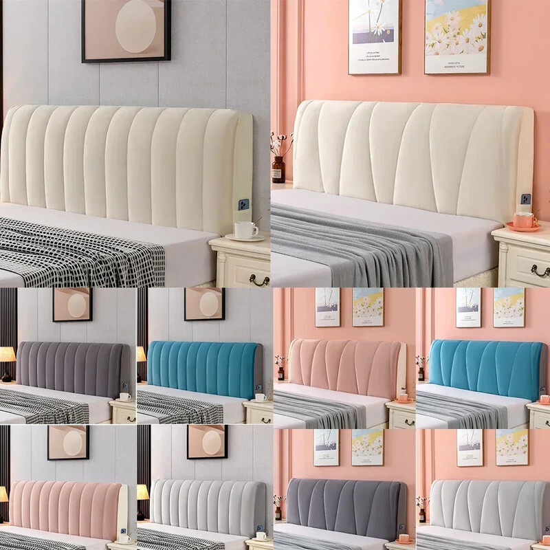 Husă pentru cap matlasată, super moale, netedă, all-inclusive, îngroșare, catifea, pentru tăblie, culoare solidă, pentru protecție împotriva prafului.