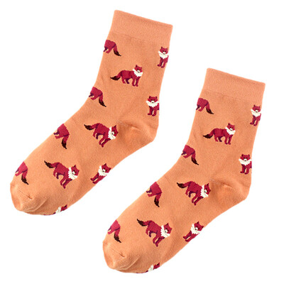 Peonfly brand Japan Harajuku Rabbit Cat Fox Animals Γυναικείες κάλτσες Kawaii Cute Women Cartoon Funny Socks Eu35-40